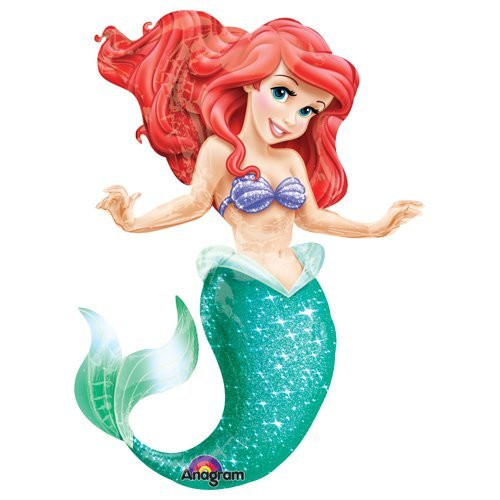 Anagram A1100 9 Little Mermaid Airwalkers Foil Balloon, 53", Multicolored