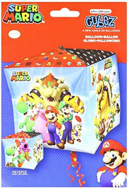 Anagram 32012 Mario Bros. Cubez Foil Balloon, 15", Multicolored Anagram 32012 Mario Bros. Cubez Foil Balloon, 15", Multicolored