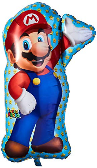 Anagram 32010 Mario Bros. Foil Balloon, 33", Multicolored Anagram 32010 Mario Bros. Foil Balloon, 33", Multicolored