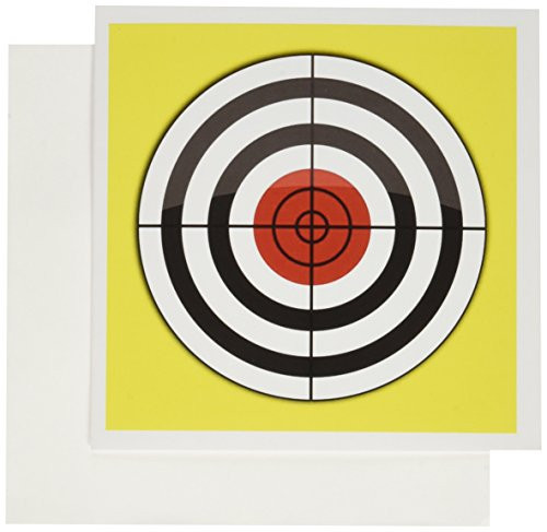 3dRose Bullseye - Greeting Cards, 6 x 6 inches, set of 12 (gc_23420_2)