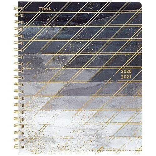 Academic Planner 2020-2021, Mead Student Weekly & Monthly Planner, 8-1/2" x 11", Large, Modern Chic, Lines (1414M-905A)