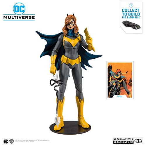 McFarlane Toys DC Multiverse Batgirl: Art of The Crime Action Figure with Build-A Rebirth Batmobile (Piece 1)