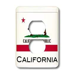 3dRose Lsp_107355_6 California State Flag 2 Plug Outlet Cover