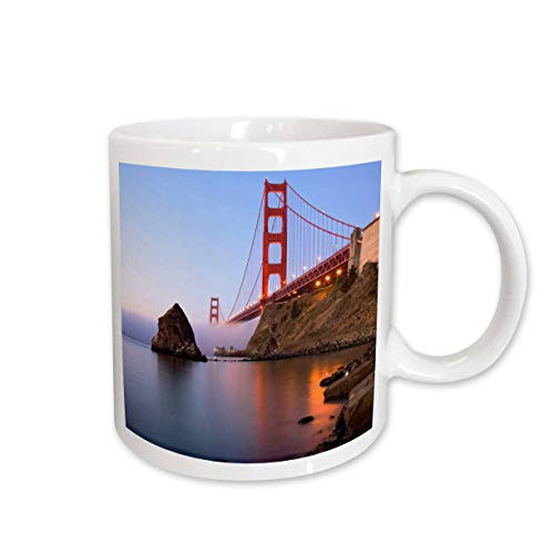 3dRose California, San Francisco Golden Gate Bridge - Rebecca Jackrel, Ceramic Mug, 11-Oz