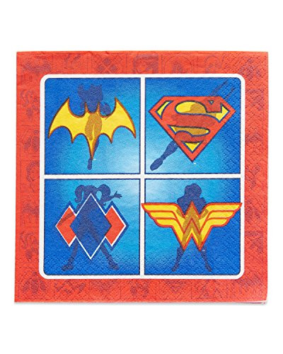 American Greetings DC Super Hero Girls Party Supplies, Paper Napkins (16-Count)