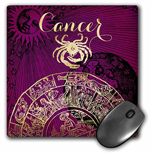3dRose Mouse Pad Cancer Symbol Astrology Zodiac Sign Horoscope - 8 by 8-Inches (mp_269253_1)