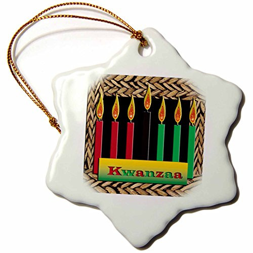 Beverly Turner Photography Candles of Kwanzaa Snowflake Porcelain Ornament, 3-Inch Beverly Turner Photography Candles of Kwanzaa Snowflake Porcelain Ornament, 3-Inch