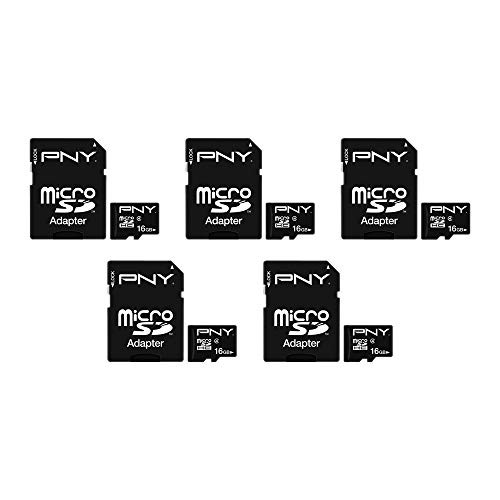 PNY 16GB Performance Class 4 microSD Flash Memory Card 5-Pack