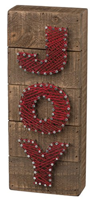 Primitives by Kathy Christmas String Art Box Sign, Joy Primitives by Kathy Christmas String Art Box Sign, Joy