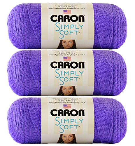 Caron Bulk Buy Simply Soft Brites Yarn (3-Pack) Grape H9700B-9610