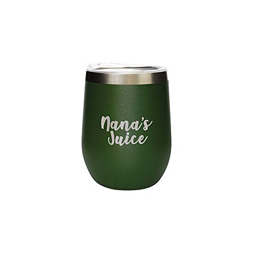 Carson 36104 Nana Juice Stemless Wine Tumbler, 12 oz (Olive)