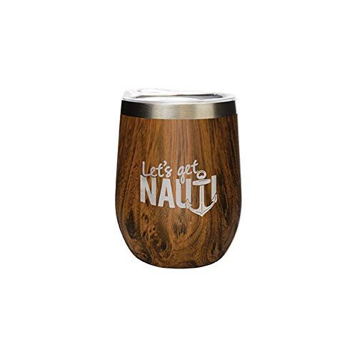 Carson 36115 Nauti Stemless Wine Tumbler, 12 oz (Wood)