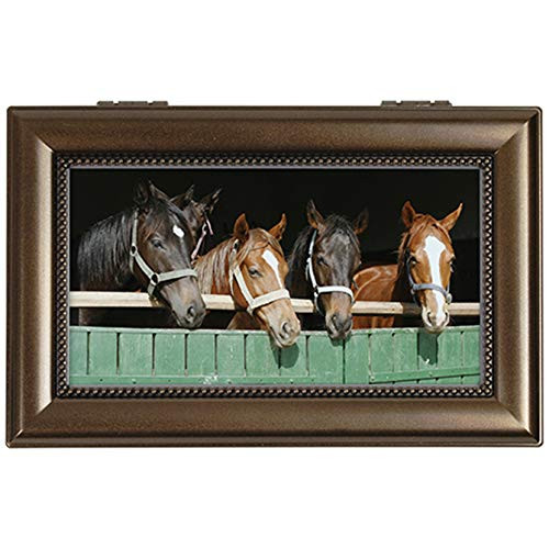 Carson Home Accents Horses Music Box, Bronze