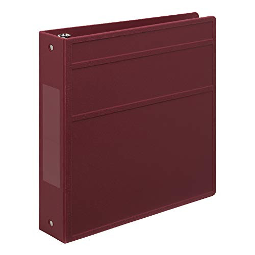 Carstens 2- Inch Heavy Duty 3-Ring Binder - Side Opening, Wine
