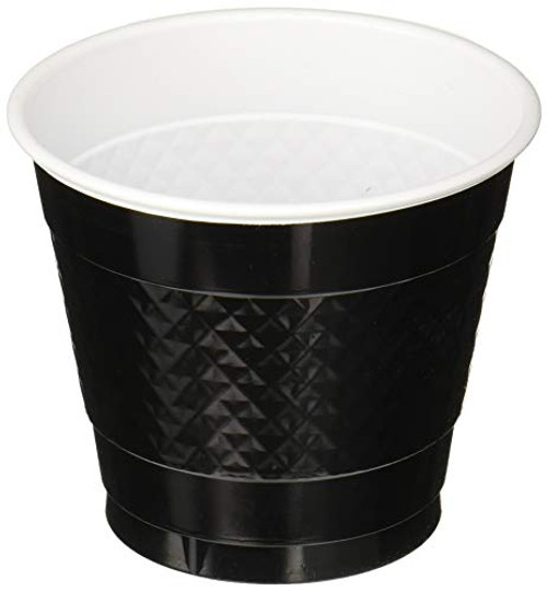 Amscan 43035.1 Jet Black Plastic Cups | 9 oz. | 200 Ct Amscan 43035.1 Jet Black Plastic Cups | 9 oz. | 200 Ct