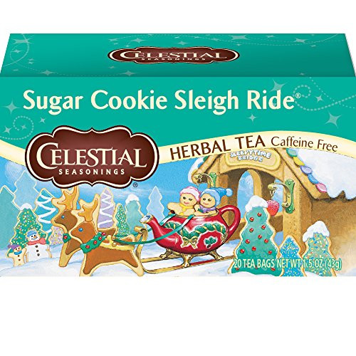 Celestial Seasonings Herbal Tea, Sugar Cookie Sleigh Ride, 20 Count Box Celestial Seasonings Herbal Tea, Sugar Cookie Sleigh Ride, 20 Count Box