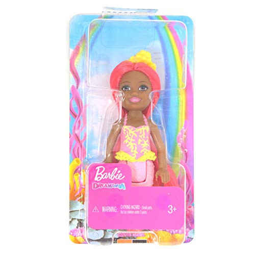 Barbie Dreamtopia Chelsea Mermaid Doll, 6.5-inch with Coral-Colored Hair and Tail Barbie Dreamtopia Chelsea Mermaid Doll, 6.5-inch with Coral-Colored Hair and Tail