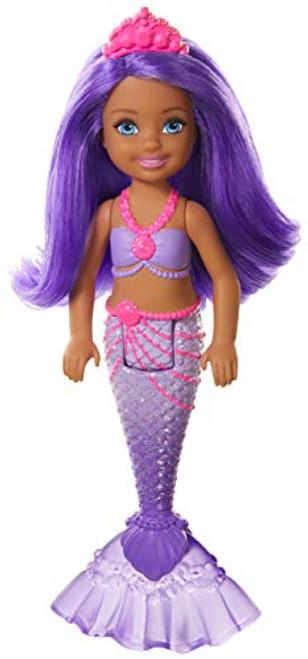 Barbie Dreamtopia Chelsea Mermaid Doll, 6.5-inch with Purple Hair and Tail Barbie Dreamtopia Chelsea Mermaid Doll, 6.5-inch with Purple Hair and Tail