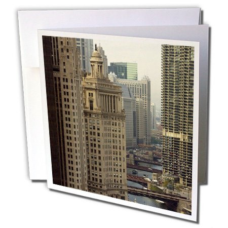3dRose Chicago River, Michigan Avenue, Chicago, Illinois - US14 BFR0013 - Bernard Friel - Greeting Cards, 6 x 6 inches, set of 6 (gc_90146_1)