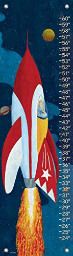 Oopsy Daisy Rocket Man Growth Chart, Rocket Man, Red