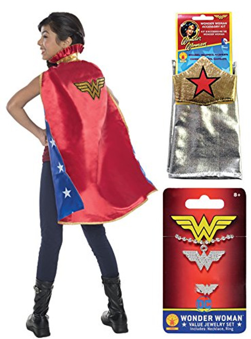 Rubie's Child's DC Comics Cape Costume Accessory Kit, Wonder Woman Rubie's Child's DC Comics Cape Costume Accessory Kit, Wonder Woman