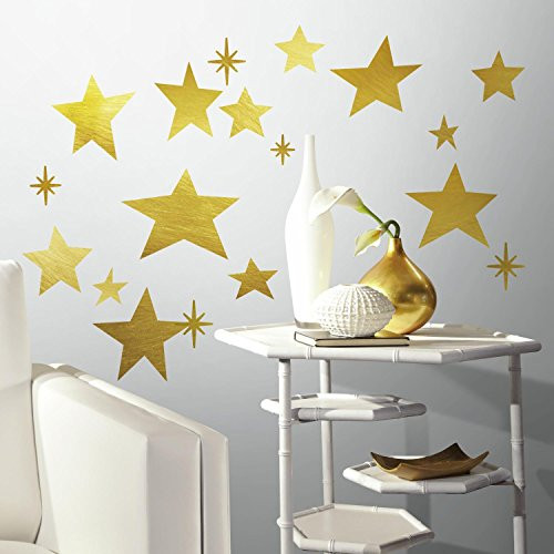 RoomMates RMK3528SCS Star Peel and Stick Wall Decals with Foil