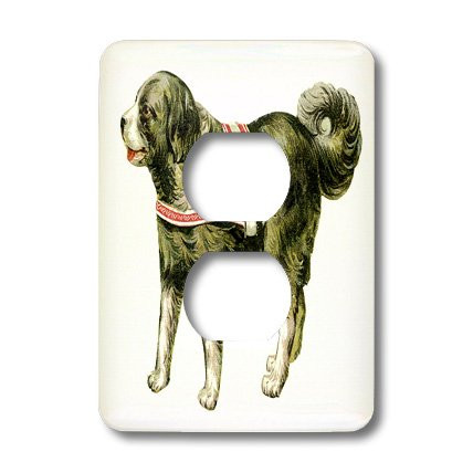 3dRose lsp_41578_6 Circus Dog 2 Plug Outlet Cover