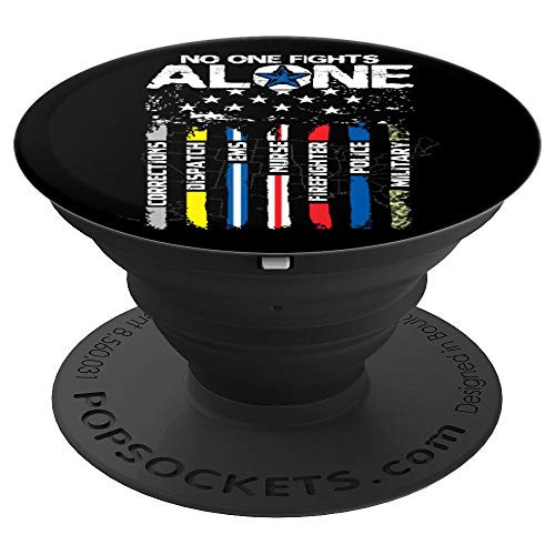 First Responders American Thin Line Police Fire Military EMS PopSockets Grip and Stand for Phones and Tablets