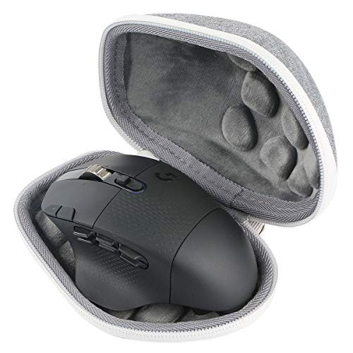 co2crea Hard Travel Case for Logitech G604 Lightspeed Wireless Gaming Mouse (Grey Case)