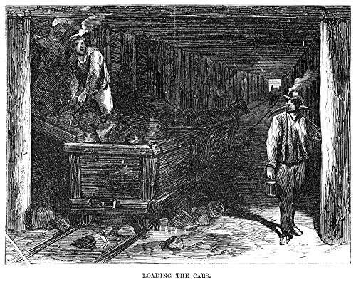 Coal Mine Mine Cart 1867 Nloading The Cars At A Coal Mine Near Pottsville Pennsylvania Wood Engraving American 1867 Poster Print by (18 x 24)