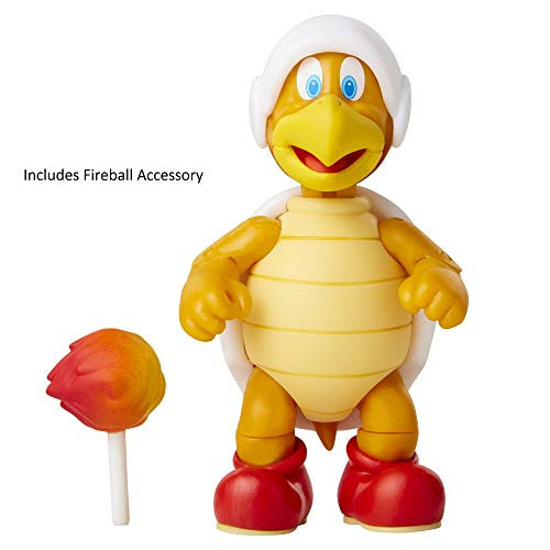 Nintendo Super Mario Fire Hammer Bro 4 Articulated Figure with Fire Ball