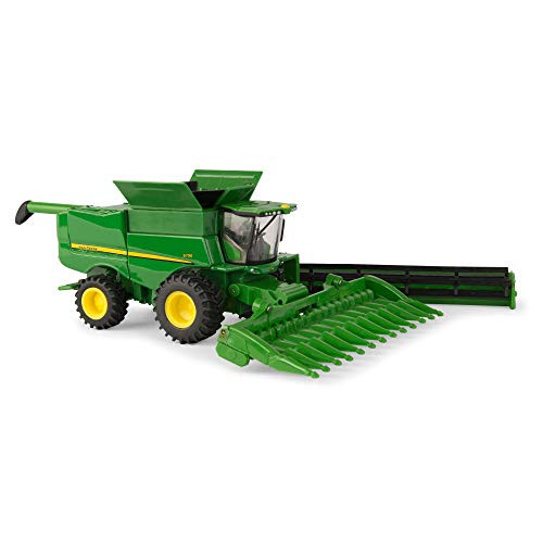 ERTL John Deere 1:64 Scale S790 Combine with Corn Head and Grain Head - Die-Cast Metal Replica