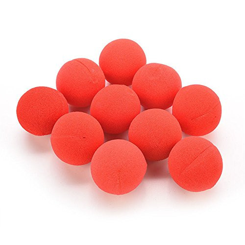10 PCS Red Novelty Sponge Foam Clown Nose Circus for Party Halloween Costume Xmas Wedding