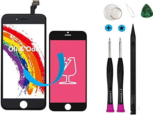 Compatible with iPhone 6 Plus Screen Replacement Oli & Ode LCD Digitizer Touch Screen Assembly Set Model No.A1522 A1524 A1593 (Black)