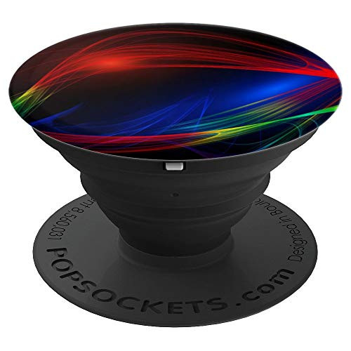 Colorful Abstract Line Wave PopSockets Grip and Stand for Phones and Tablets