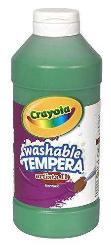 Crayola Artista II  Washable Tempera Paint, Pint, Green