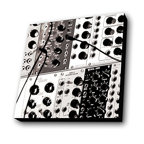Lamp-In-A-Box W9595-MUS-MIXIN "Music-Mixing Board" MDF Wall Art, 9.5 x 9.5", Multicolor