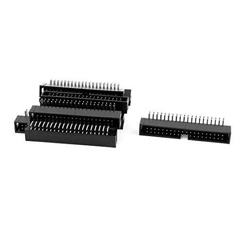 uxcell 9Pcs 2x20 Pin Box Header Connector IDC Male Sockets Right Angle 2.54mm