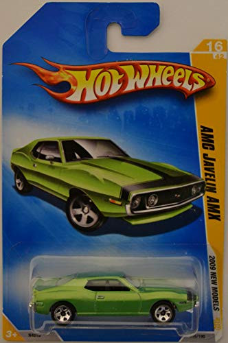 Hot Wheels Compatible AMC Javelin AMX Green #16 HW 2009 New Models Series 1:64 Scale Collectible Die Cast Model Car