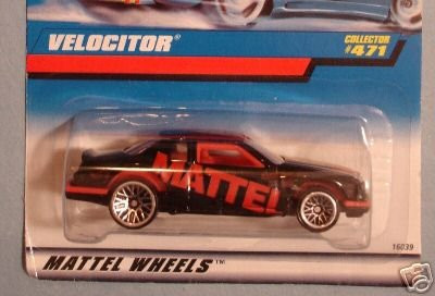 Hot Wheels Mattel 1996 1:64 Scale Black Velocitor Die Cast Car Collector #471