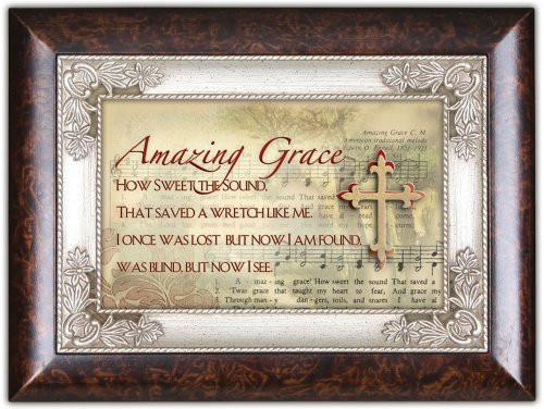 Cottage Garden How Sweet The Sound That Saved Me Burlwood Jewelry Music Box Plays Amazing Grace