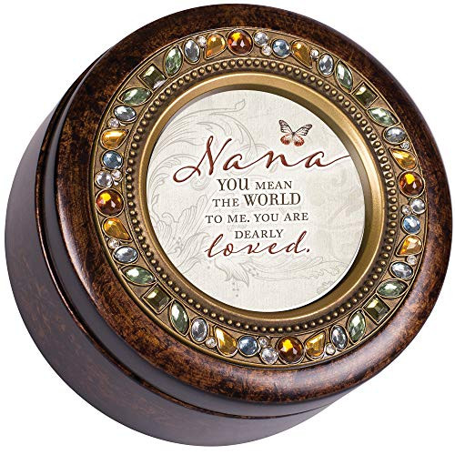 Cottage Garden Nana You are Loved Amber Earth Tone Jeweled Round Music Box Plays Wind Beneath My Wings Cottage Garden Nana You are Loved Amber Earth Tone Jeweled Round Music Box Plays Wind Beneath My Wings