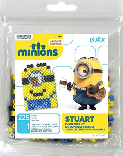 Perler Beads 80-52987 Minions Perler Stuart Activity Trial Size Kit, Yellow