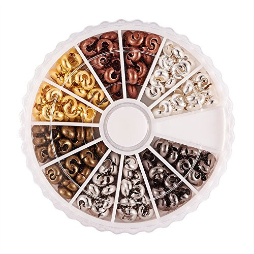 Pandahall 1Box/500pcs 6 Colors 3mm Iron Half Round Open Crimp Beads Covers Knot Covers Beads End Tips for Jewelry Makings Antique Bronze & Red Copper & Black & Silver & Golden & Platinum Lead Free Pandahall 1Box/500pcs 6 Colors 3mm Iron Half Round Open Crimp Beads Covers Knot Covers Beads End Tips for Jewelry Makings Antique Bronze & Red Copper & Black & Silver & Golden & Platinum Lead Free