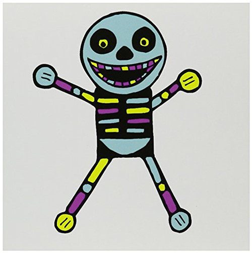 3dRose Cute CMYK Happy Skeleton Cartoon - Greeting Cards, 6 x 6 inches, set of 6 (gc_102419_1) 3dRose Cute CMYK Happy Skeleton Cartoon - Greeting Cards, 6 x 6 inches, set of 6 (gc_102419_1)