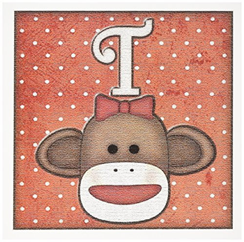 3dRose Cute Sock Monkey Girl Initial Letter T - Greeting Cards, 6 x 6 inches, set of 12 (gc_102823_2) 3dRose Cute Sock Monkey Girl Initial Letter T - Greeting Cards, 6 x 6 inches, set of 12 (gc_102823_2)
