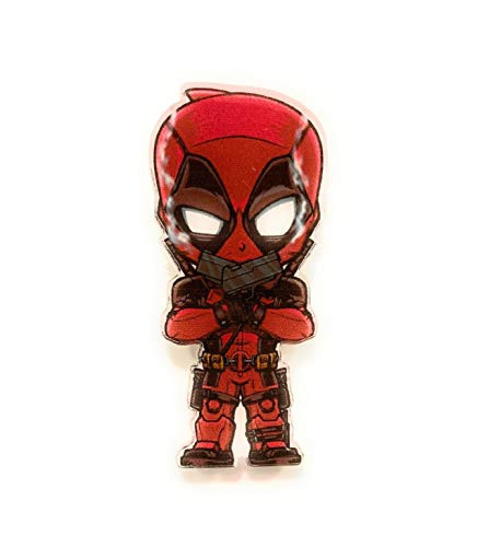 Deadpool Kawaii Pin X-Men Series Marvel Superhero Comic Book Character Movie Red & Black