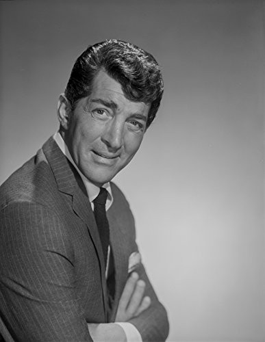 Dean Martin and Jerry Lewis On Side wearing Striped Coat and Black Tie Photo Print (8 x 10)