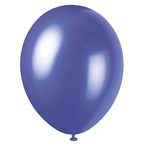 12" Latex Pearlized Electric Purple Balloons, 50ct