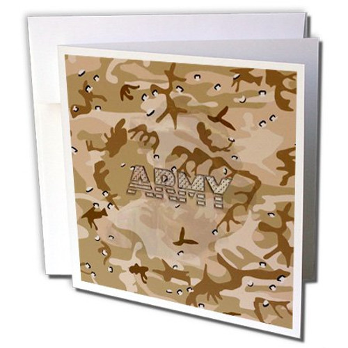 3dRose Desert Gulf War Camouflage with Flag Font Army Greeting Cards, Set of 12 (gc_130690_2) 3dRose Desert Gulf War Camouflage with Flag Font Army Greeting Cards, Set of 12 (gc_130690_2)